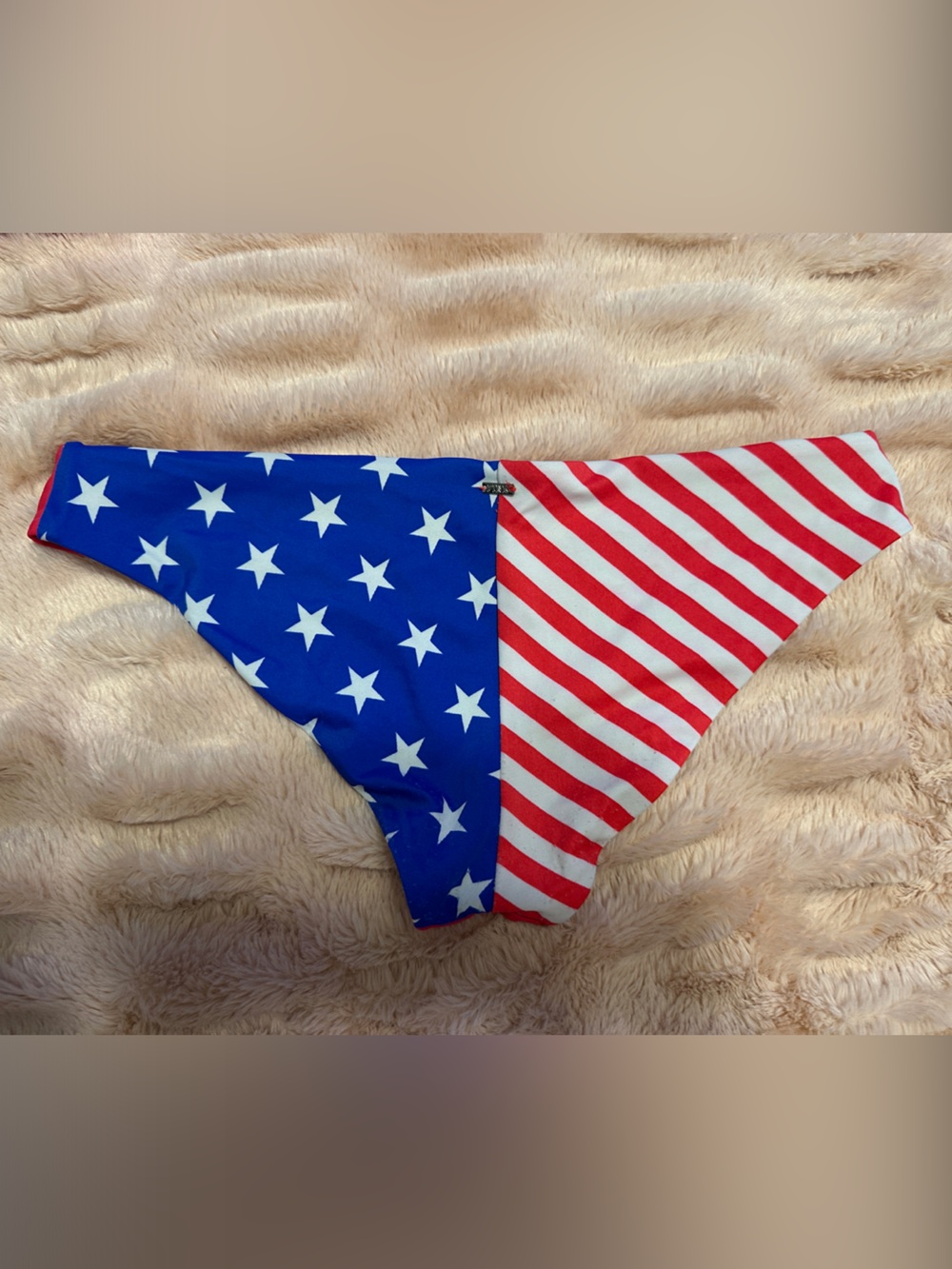 PINK Victoria's Secret Stars & Stripes Bikini Bottom in Blue, Red, White